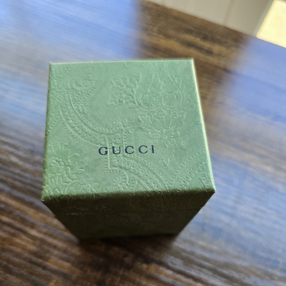 Gucci Accessories - Gucci Green Embossed Box with Ribbon and Book